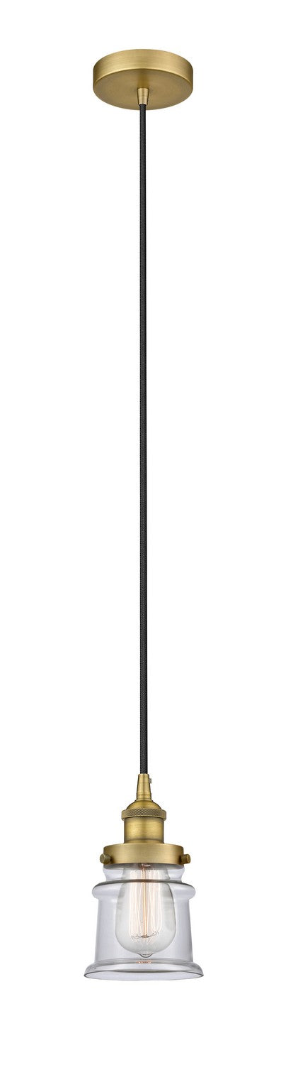 Innovations 616-1PH-BB-G182S One Light Mini Pendant, Brushed Brass