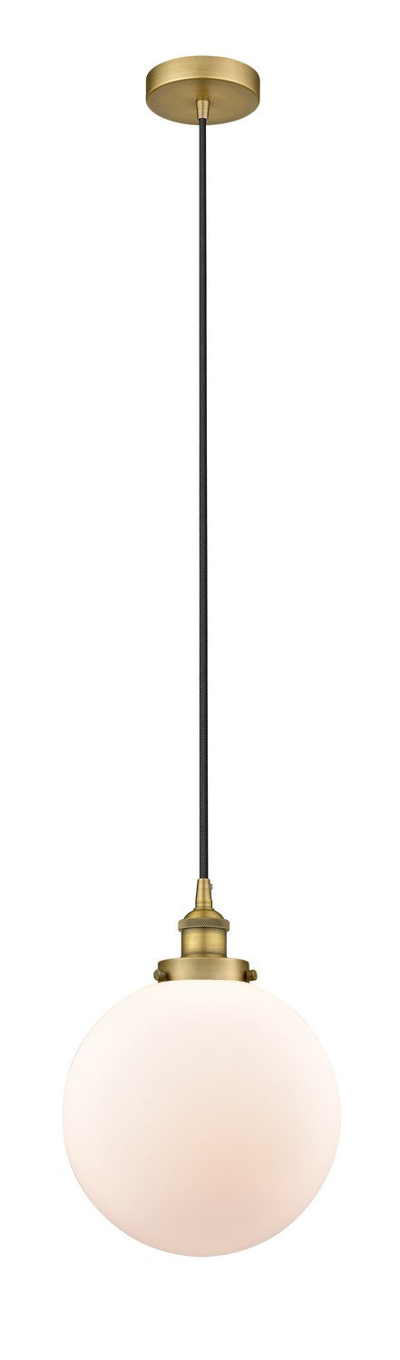 Innovations 616-1PH-BB-G201-10 One Light Mini Pendant, Brushed Brass