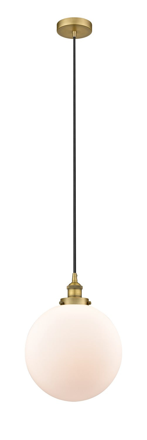 Innovations 616-1PH-BB-G201-12 One Light Mini Pendant, Brushed Brass