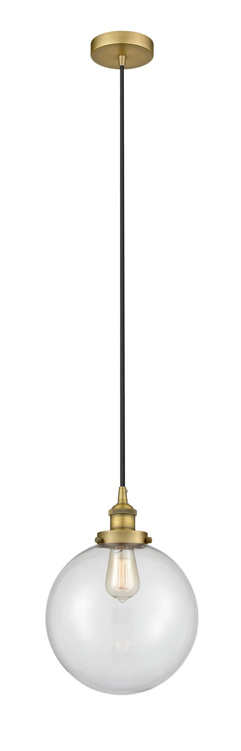 Innovations 616-1PH-BB-G202-10 One Light Mini Pendant, Brushed Brass