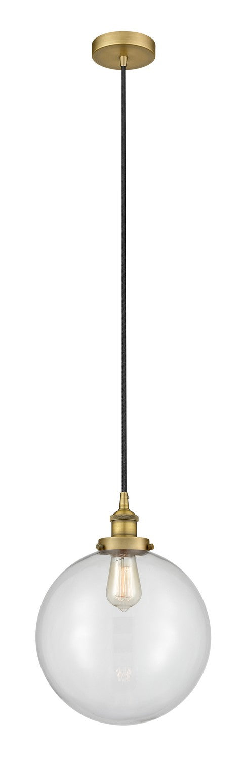 Innovations 616-1PH-BB-G202-12 One Light Mini Pendant, Brushed Brass