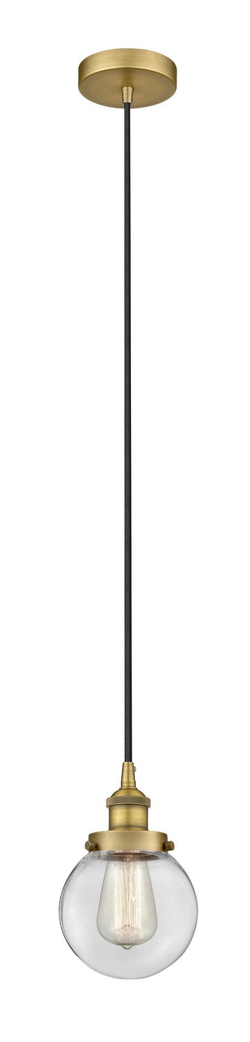 Innovations 616-1PH-BB-G202-6 One Light Mini Pendant, Brushed Brass