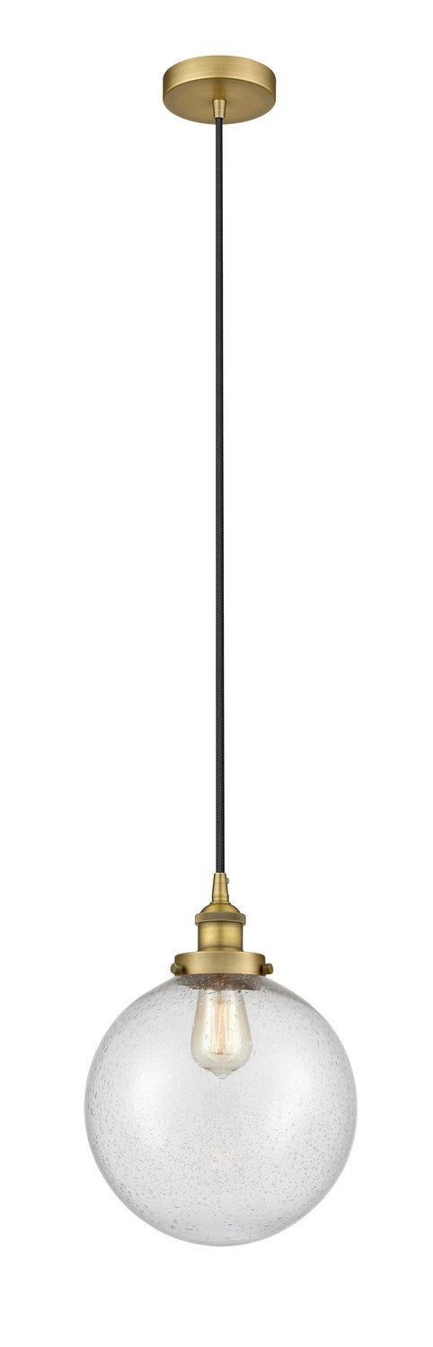 Innovations 616-1PH-BB-G204-10 One Light Mini Pendant, Brushed Brass