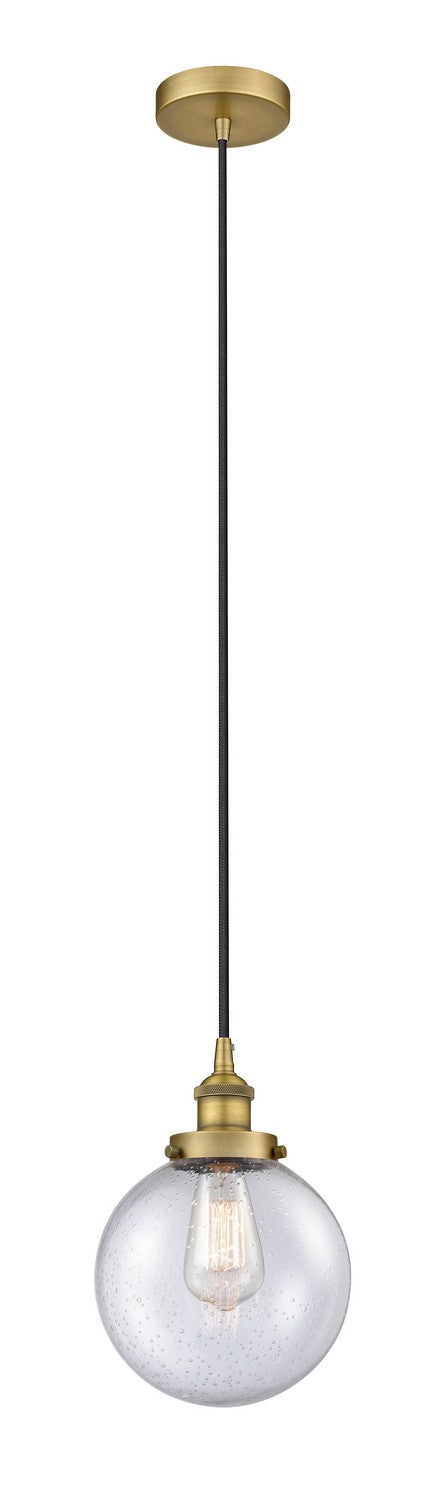 Innovations 616-1PH-BB-G204-8 One Light Mini Pendant, Brushed Brass