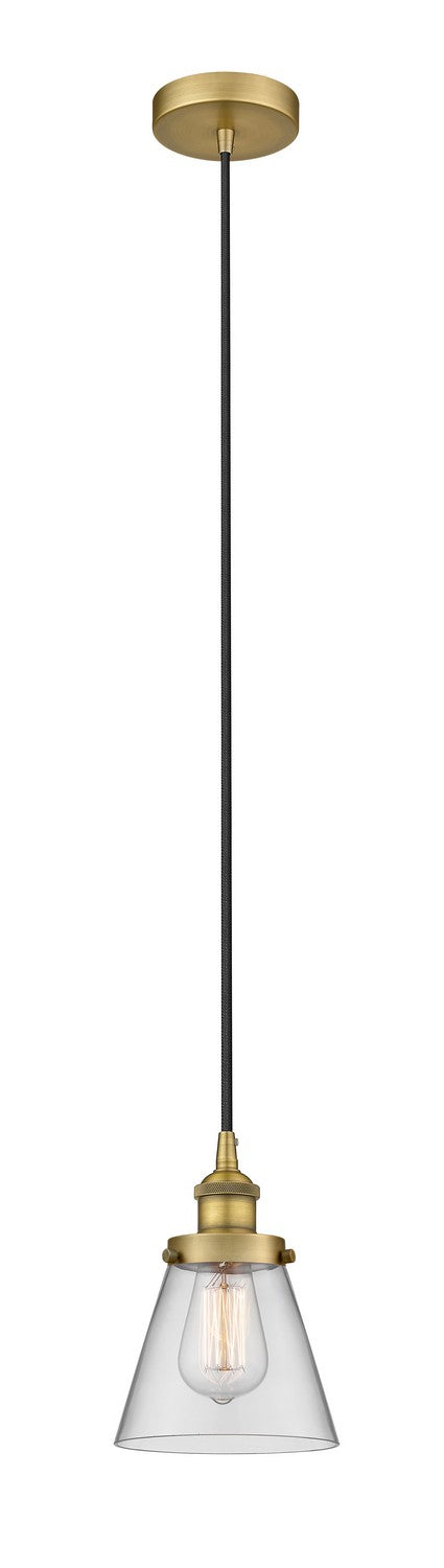 Innovations 616-1PH-BB-G62 One Light Mini Pendant, Brushed Brass