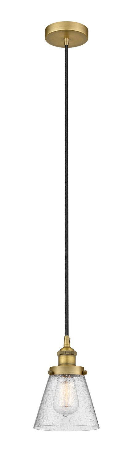 Innovations 616-1PH-BB-G64 One Light Mini Pendant, Brushed Brass