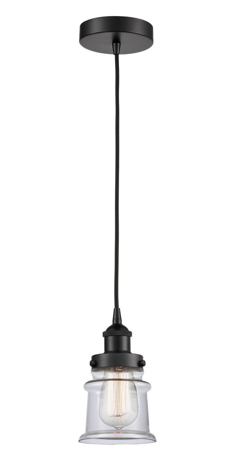Innovations 616-1PH-BK-G182S One Light Mini Pendant, Matte Black