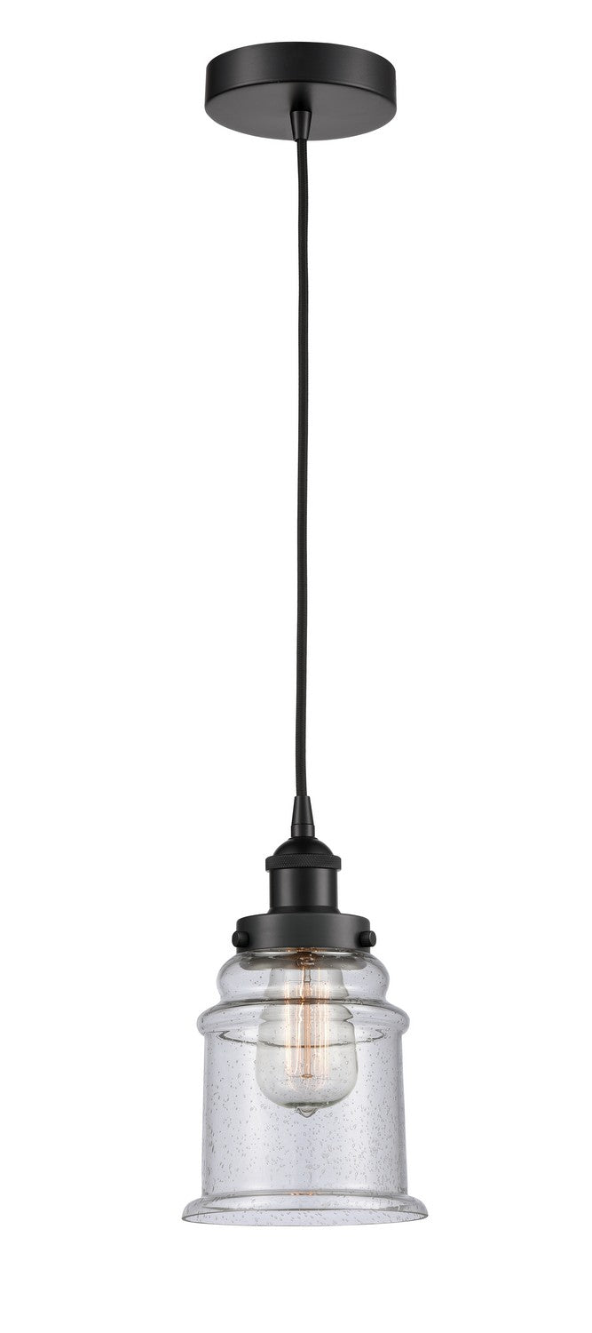 Innovations 616-1PH-BK-G184 One Light Mini Pendant, Matte Black
