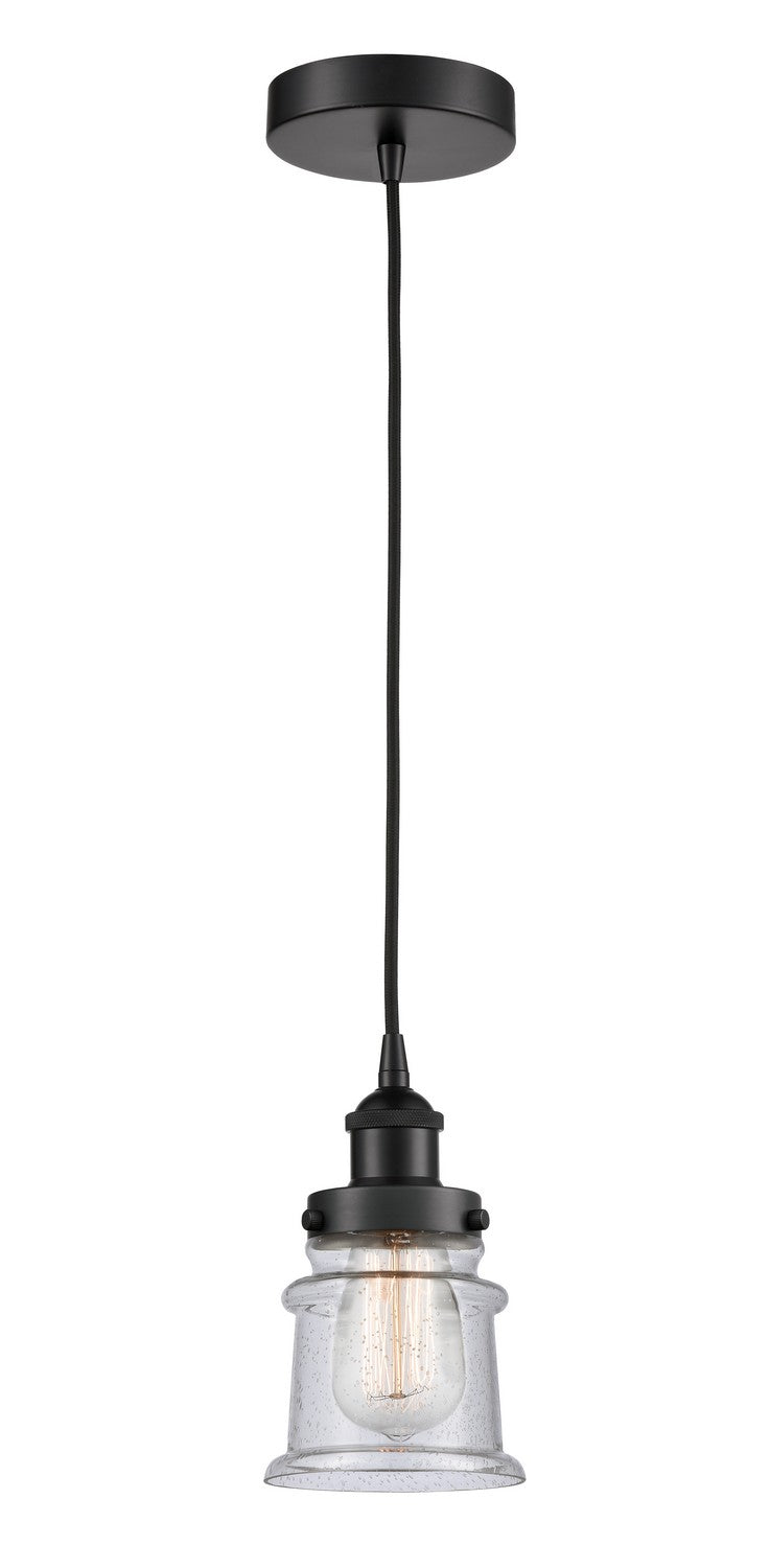 Innovations 616-1PH-BK-G184S One Light Mini Pendant, Matte Black