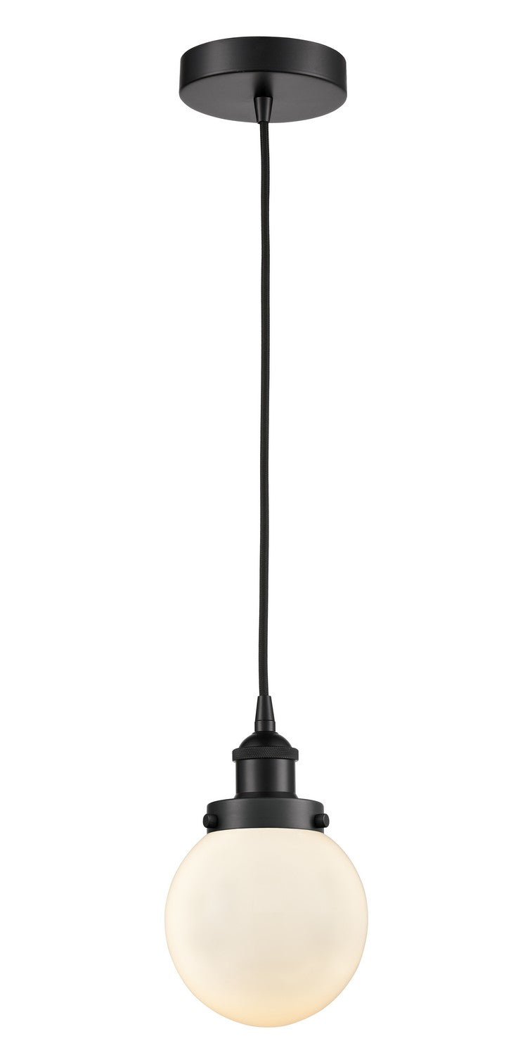 Innovations 616-1PH-BK-G201-6 One Light Mini Pendant, Matte Black