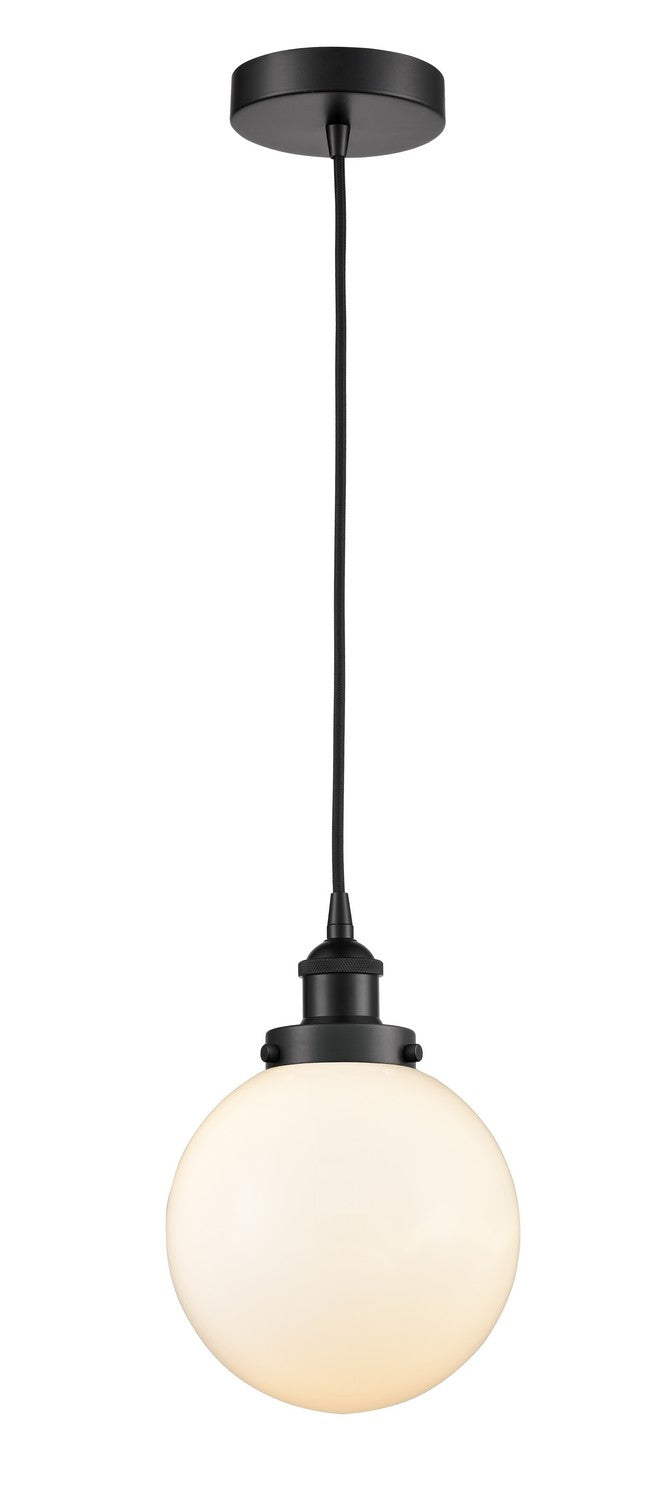 Innovations 616-1PH-BK-G201-8 One Light Mini Pendant, Matte Black