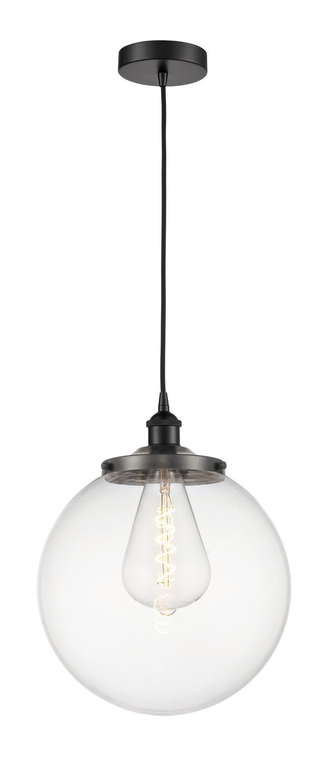 Innovations 616-1PH-BK-G202-14 One Light Pendant, Matte Black