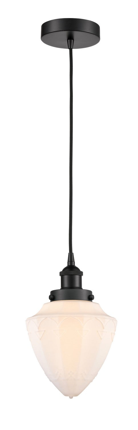 Innovations 616-1PH-BK-G661-7 One Light Mini Pendant, Matte Black