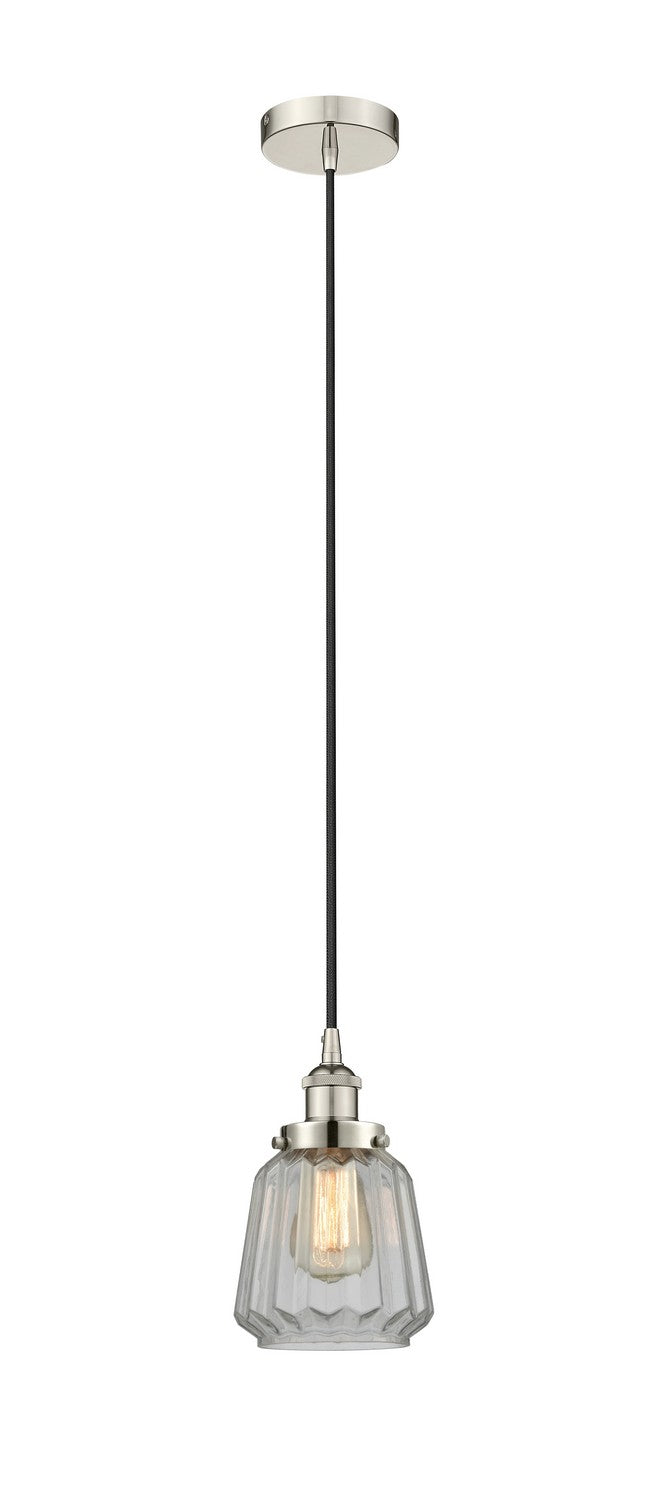 Innovations 616-1PH-PN-G142 One Light Mini Pendant, Polished Nickel