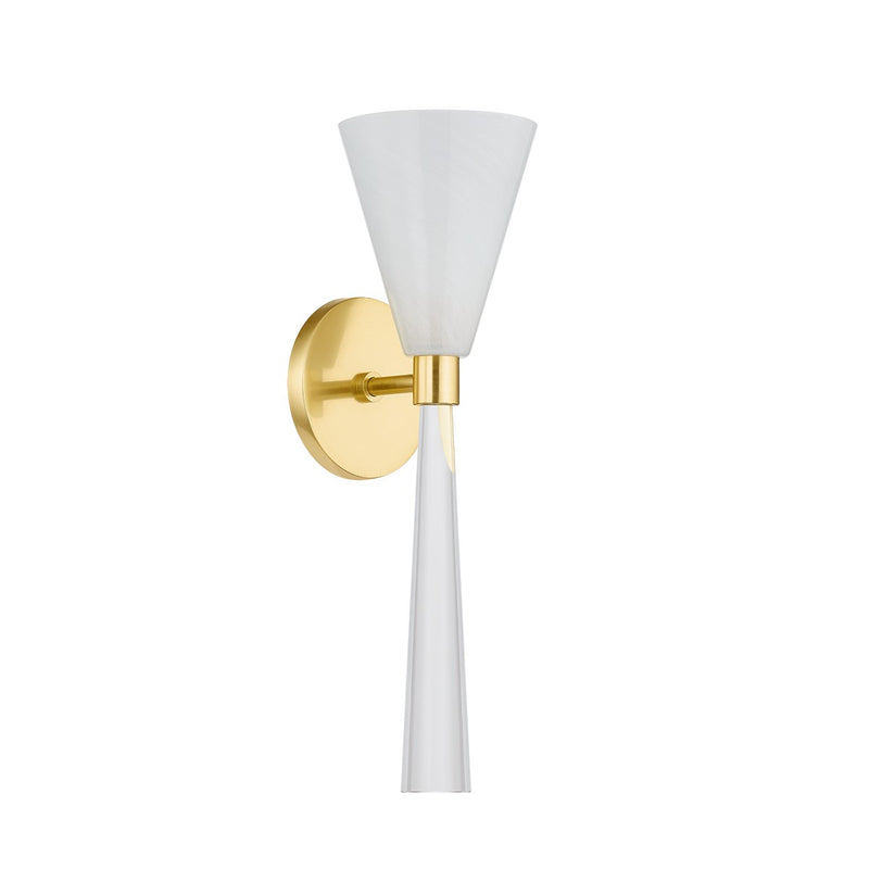 Mitzi H862101-AGB One Light Wall Sconce, Aged Brass