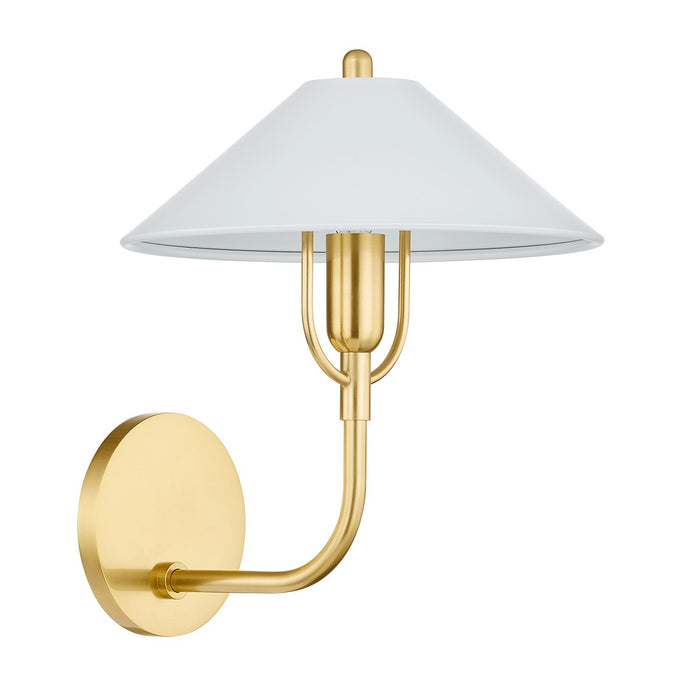 Mitzi H866101-AGB/SWH One Light Wall Sconce, Aged Brass/Soft White