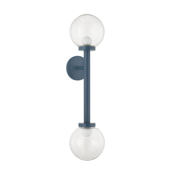 Mitzi H883102-SBL Two Light Wall Sconce, Slate Blue