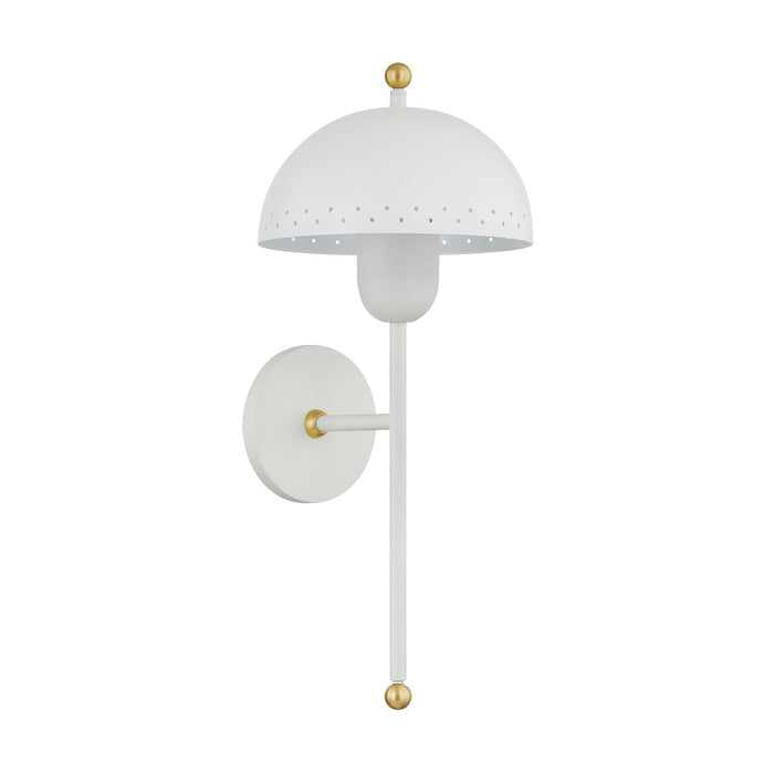 Mitzi H885101-AGB/SWH One Light Wall Sconce, Aged Brass/Soft White