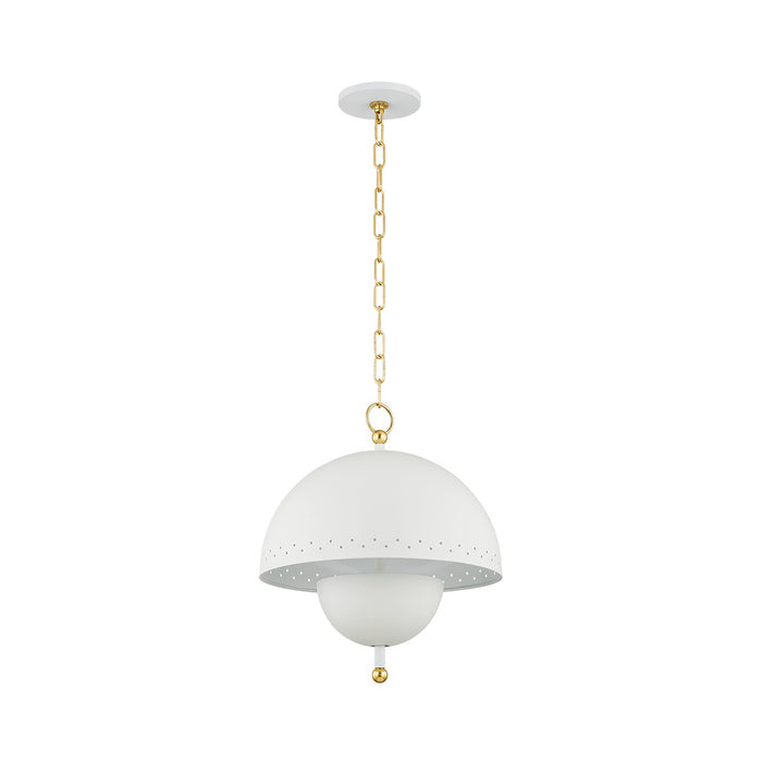 Mitzi H885702-AGB/SWH Two Light Pendant, Aged Brass/Soft White
