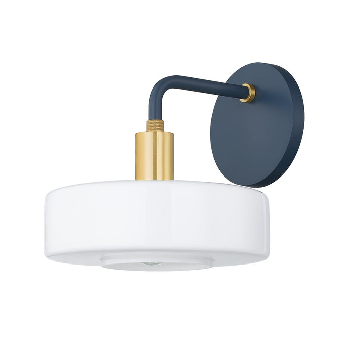 Mitzi H886101-AGB/SBL One Light Wall Sconce, Aged Brass/Slate Blue