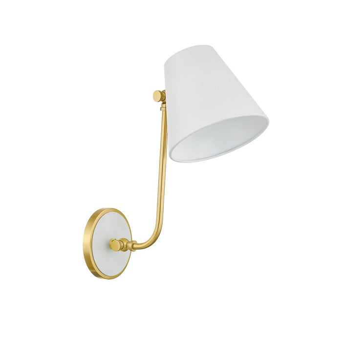 Mitzi H891101-AGB/SWH One Light Wall Sconce, Aged Brass/Soft White