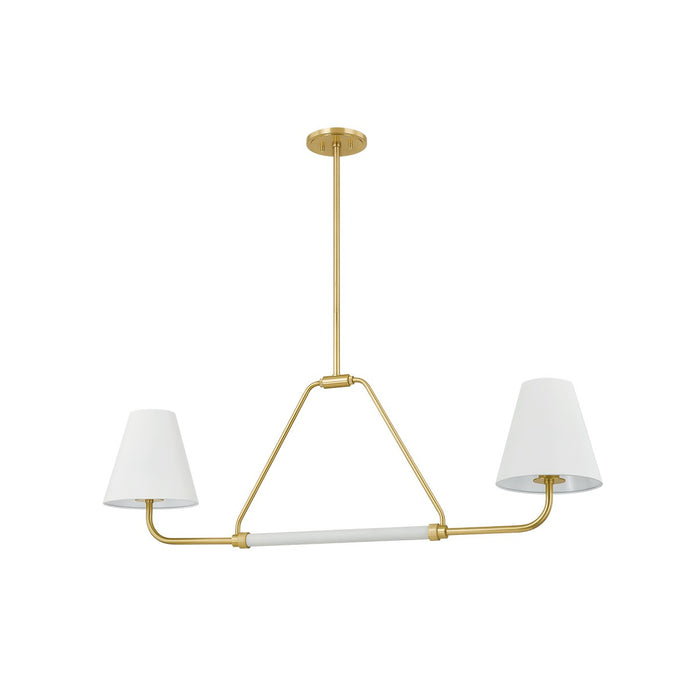 Mitzi H891902-AGB/SWH Two Light Linear, Aged Brass/Soft White