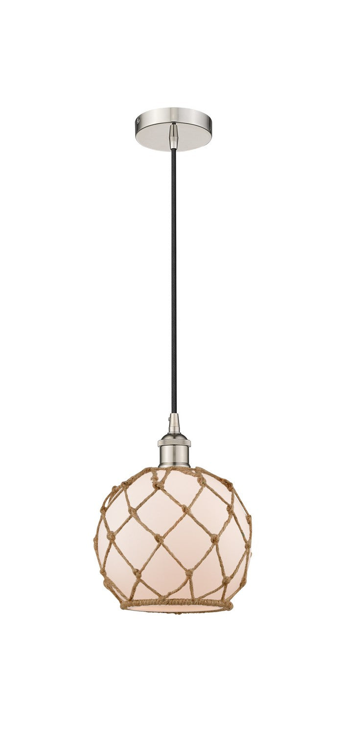 Innovations 616-1P-PN-G121-8RB One Light Mini Pendant, Polished Nickel