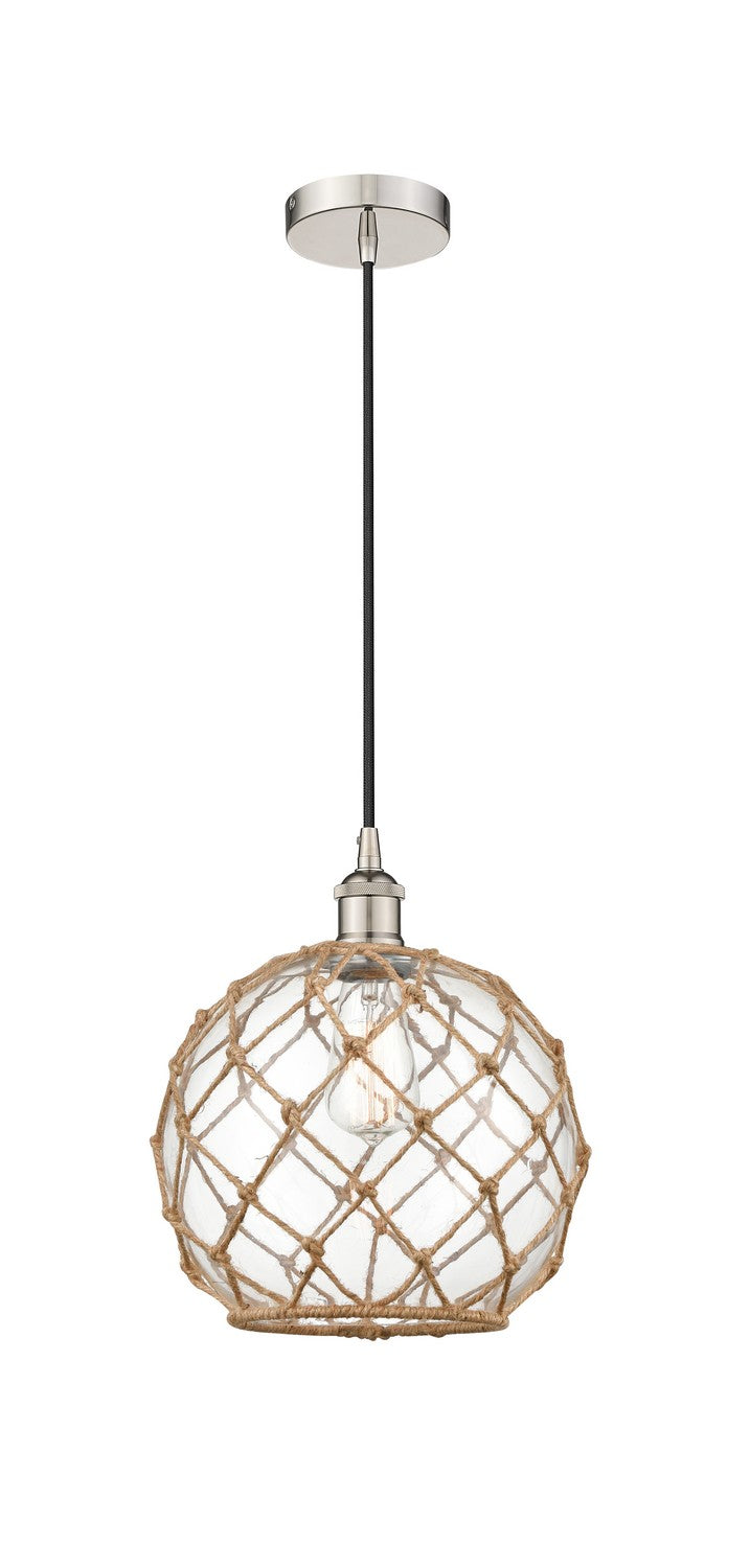 Innovations 616-1P-PN-G122-10RB One Light Mini Pendant, Polished Nickel