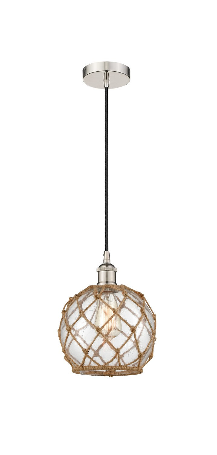 Innovations 616-1P-PN-G122-8RB One Light Mini Pendant, Polished Nickel