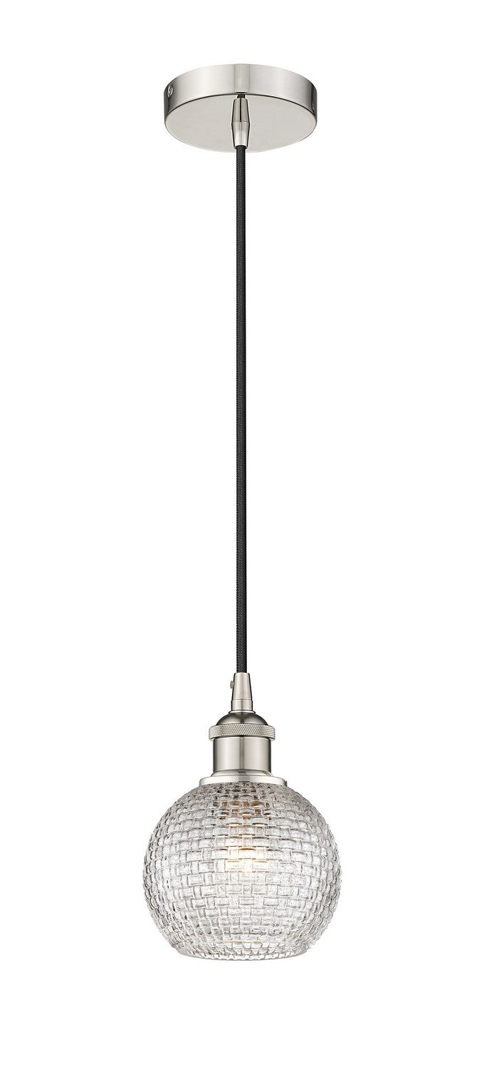 Innovations 616-1P-PN-G122C-6CL One Light Mini Pendant, Polished Nickel