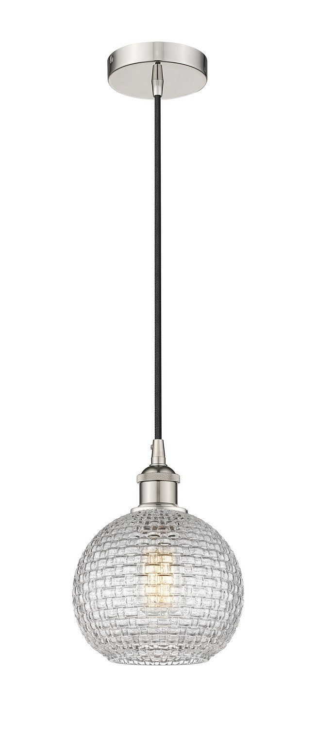 Innovations 616-1P-PN-G122C-8CL One Light Mini Pendant, Polished Nickel