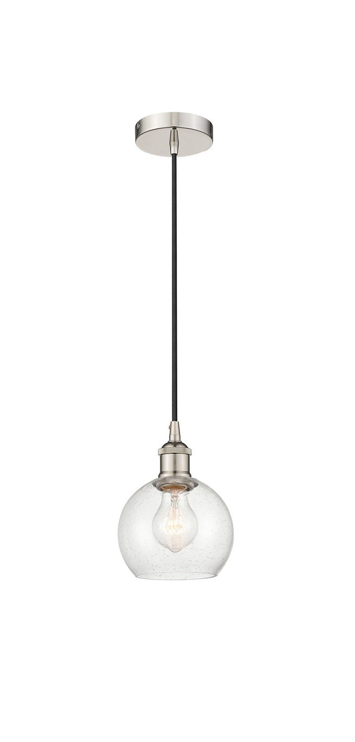 Innovations 616-1P-PN-G124-6 One Light Mini Pendant, Polished Nickel