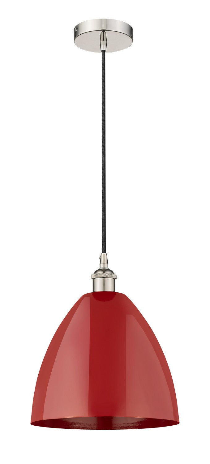 Innovations 616-1P-PN-MBD-12-RD One Light Mini Pendant, Polished Nickel