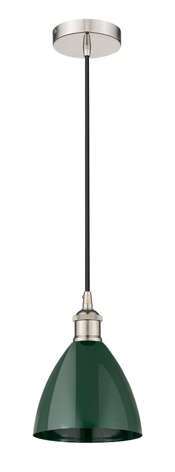 Innovations 616-1P-PN-MBD-75-GR One Light Mini Pendant, Polished Nickel