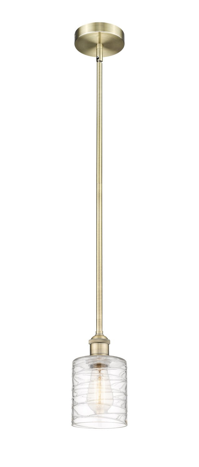 Innovations 616-1S-AB-G1113 One Light Mini Pendant, Antique Brass