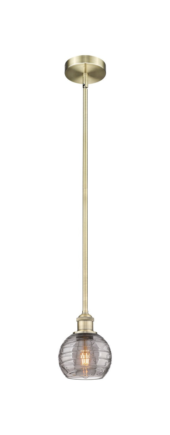 Innovations 616-1S-AB-G1213-6SM One Light Mini Pendant, Antique Brass