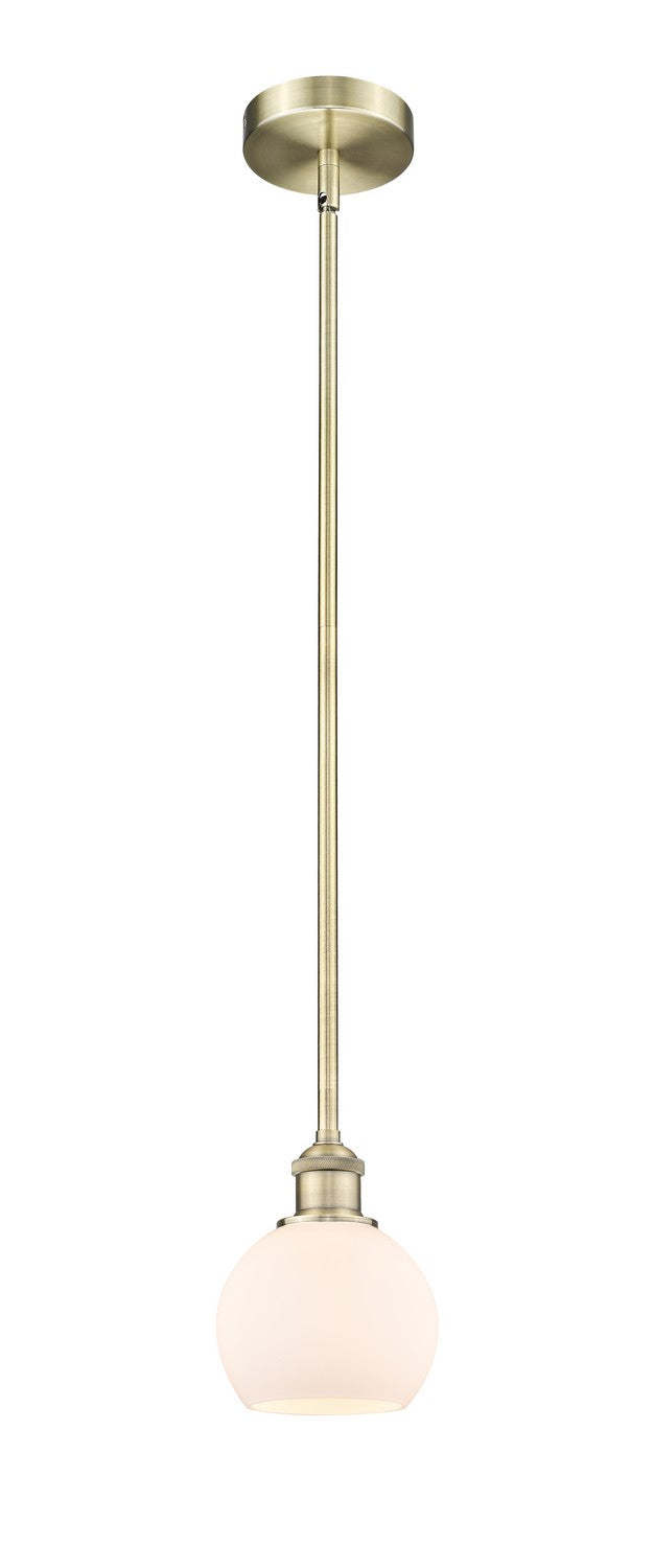 Innovations 616-1S-AB-G121-6 One Light Mini Pendant, Antique Brass