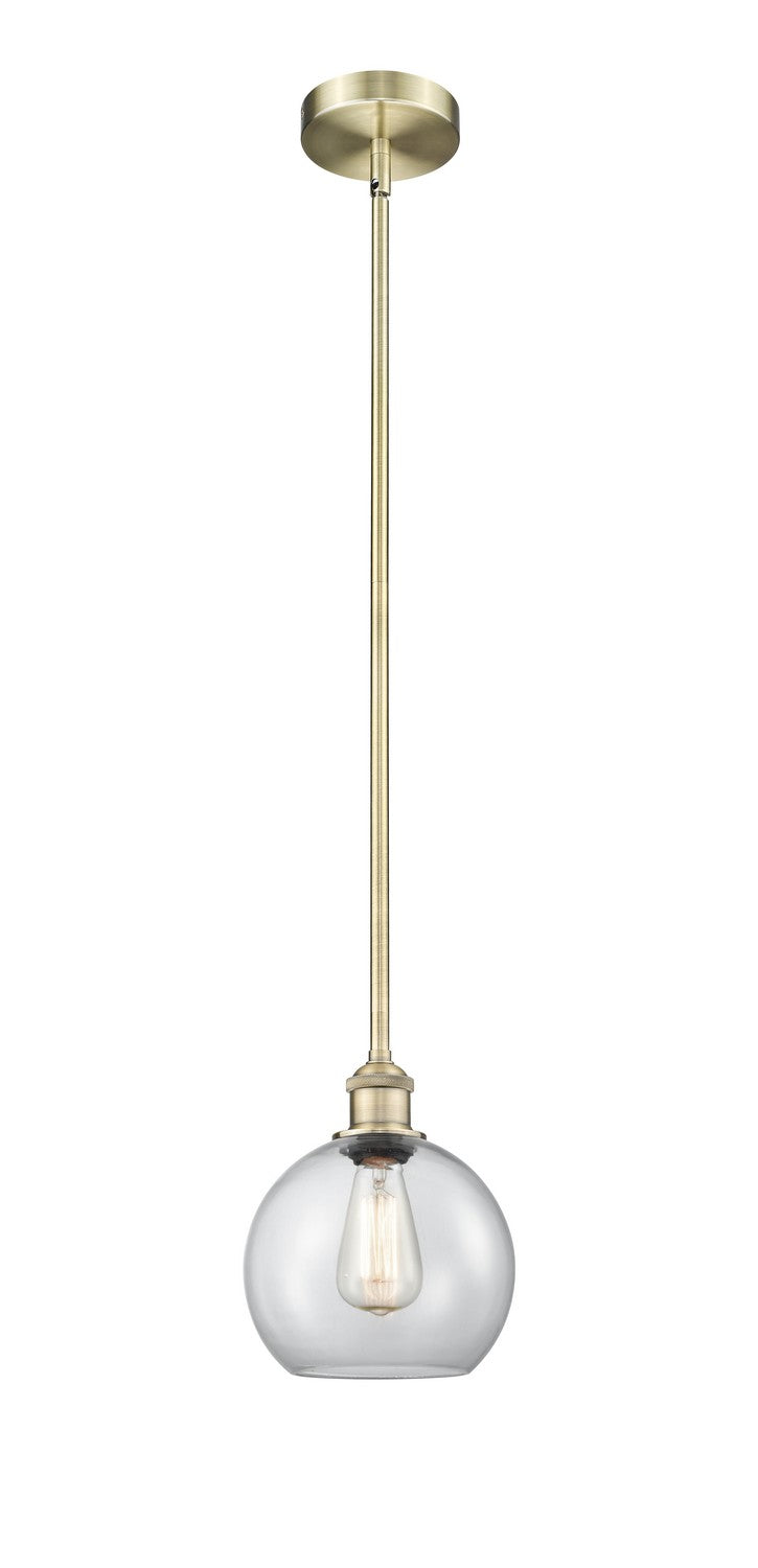 Innovations 616-1S-AB-G122-8 One Light Mini Pendant, Antique Brass
