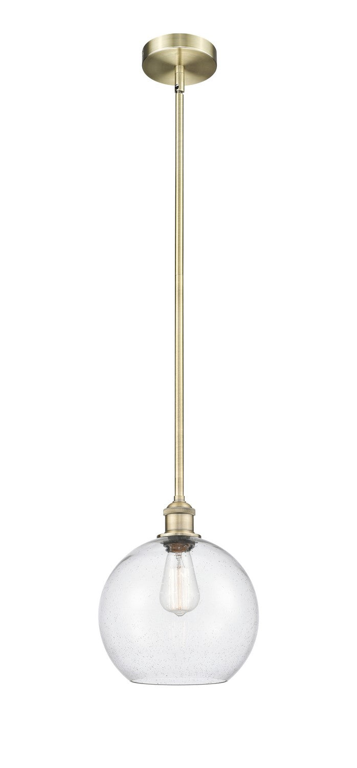 Innovations 616-1S-AB-G124-10 One Light Mini Pendant, Antique Brass