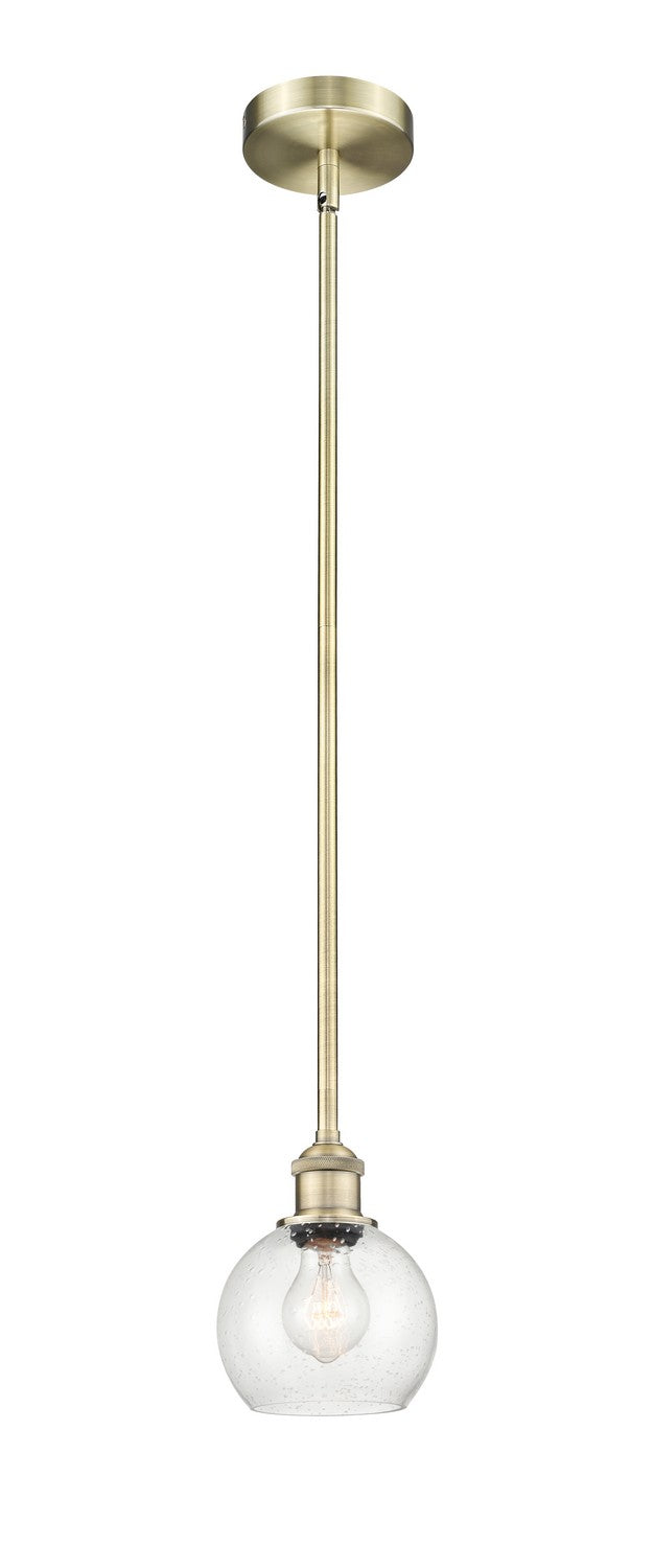 Innovations 616-1S-AB-G124-6 One Light Mini Pendant, Antique Brass