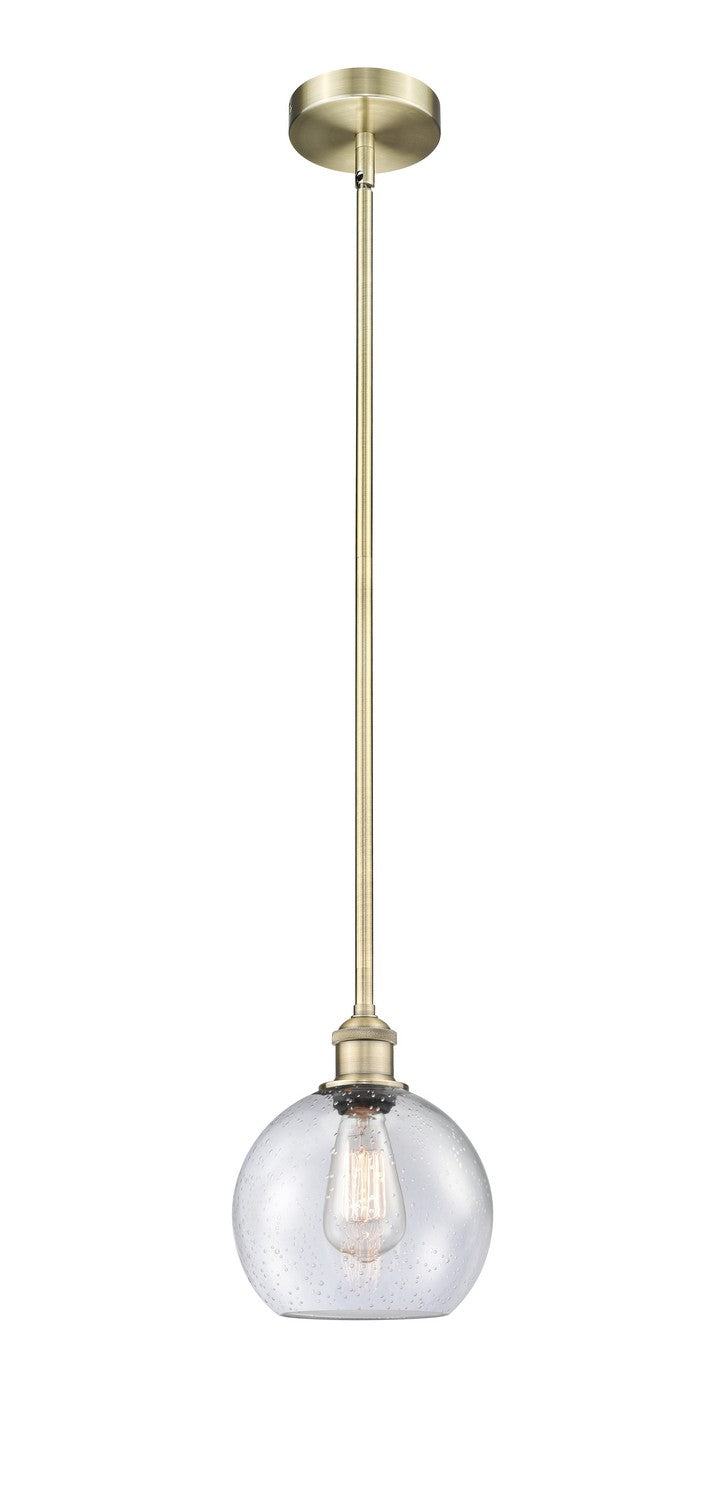 Innovations 616-1S-AB-G124-8 One Light Mini Pendant, Antique Brass
