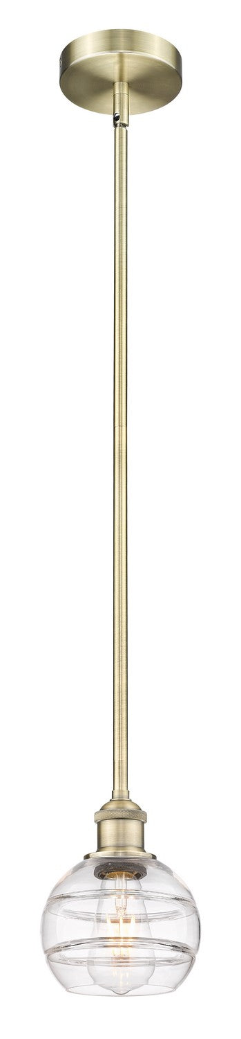 Innovations 616-1S-AB-G556-6CL One Light Mini Pendant, Antique Brass