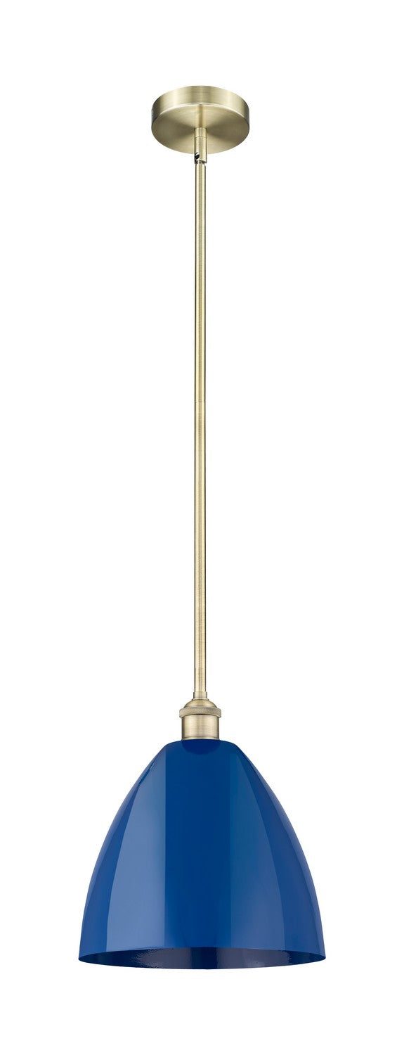 Innovations 616-1S-AB-MBD-12-BL One Light Mini Pendant, Antique Brass