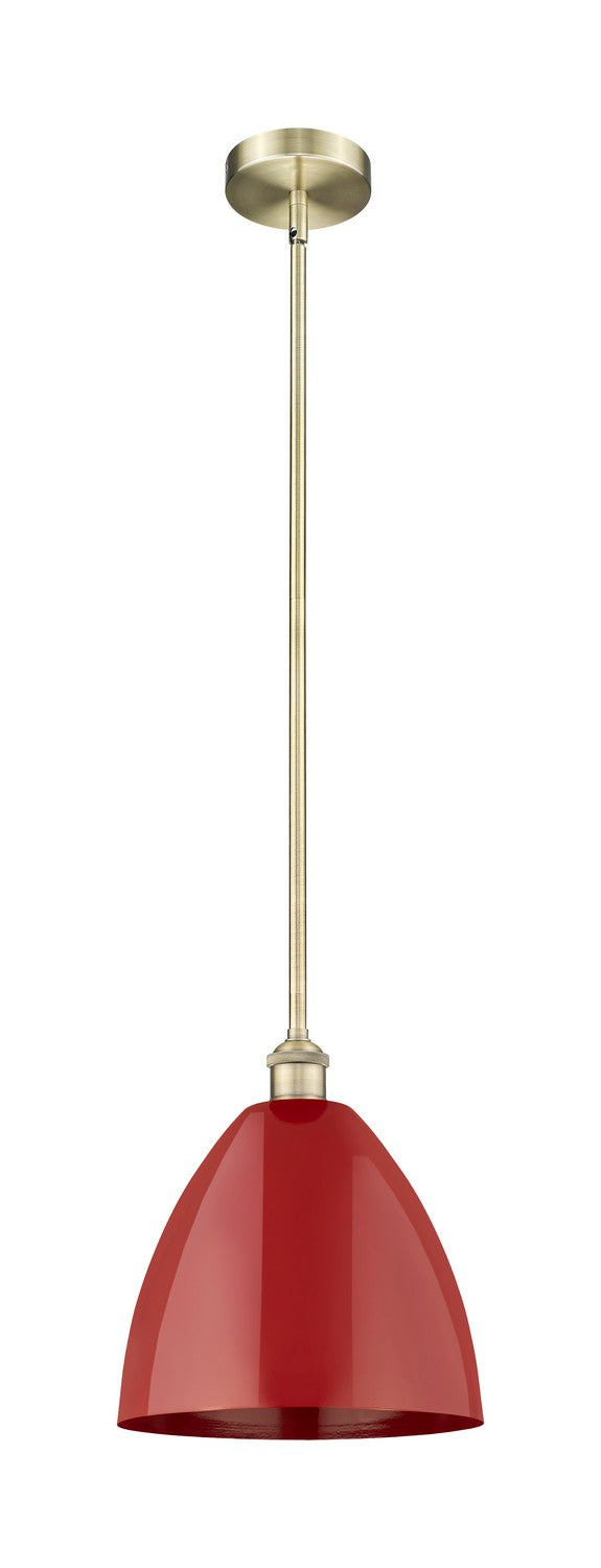 Innovations 616-1S-AB-MBD-12-RD One Light Mini Pendant, Antique Brass