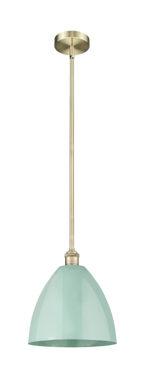 Innovations 616-1S-AB-MBD-12-SF One Light Mini Pendant, Antique Brass