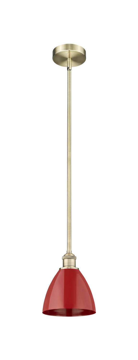 Innovations 616-1S-AB-MBD-75-RD One Light Mini Pendant, Antique Brass