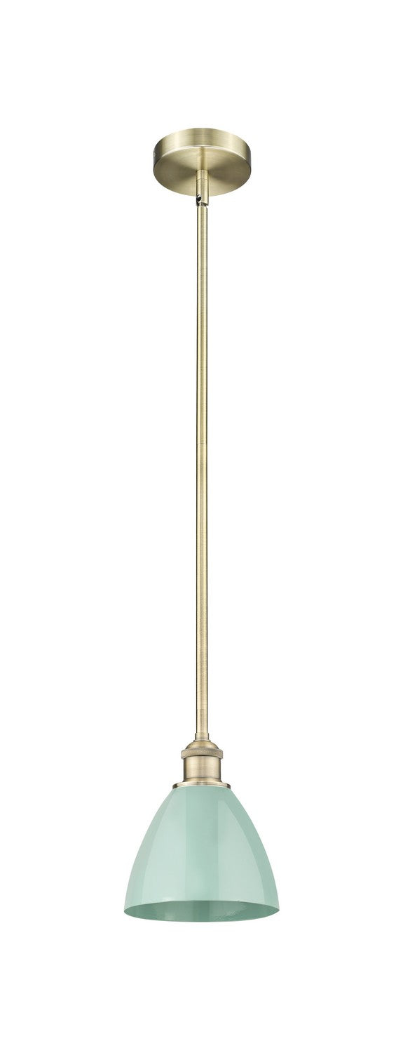 Innovations 616-1S-AB-MBD-75-SF One Light Mini Pendant, Antique Brass