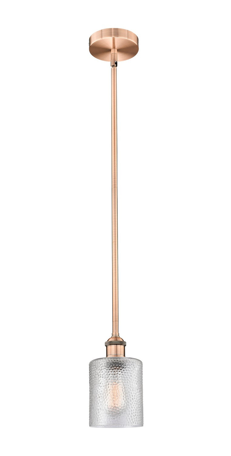 Innovations 616-1S-AC-G112 One Light Mini Pendant, Antique Copper