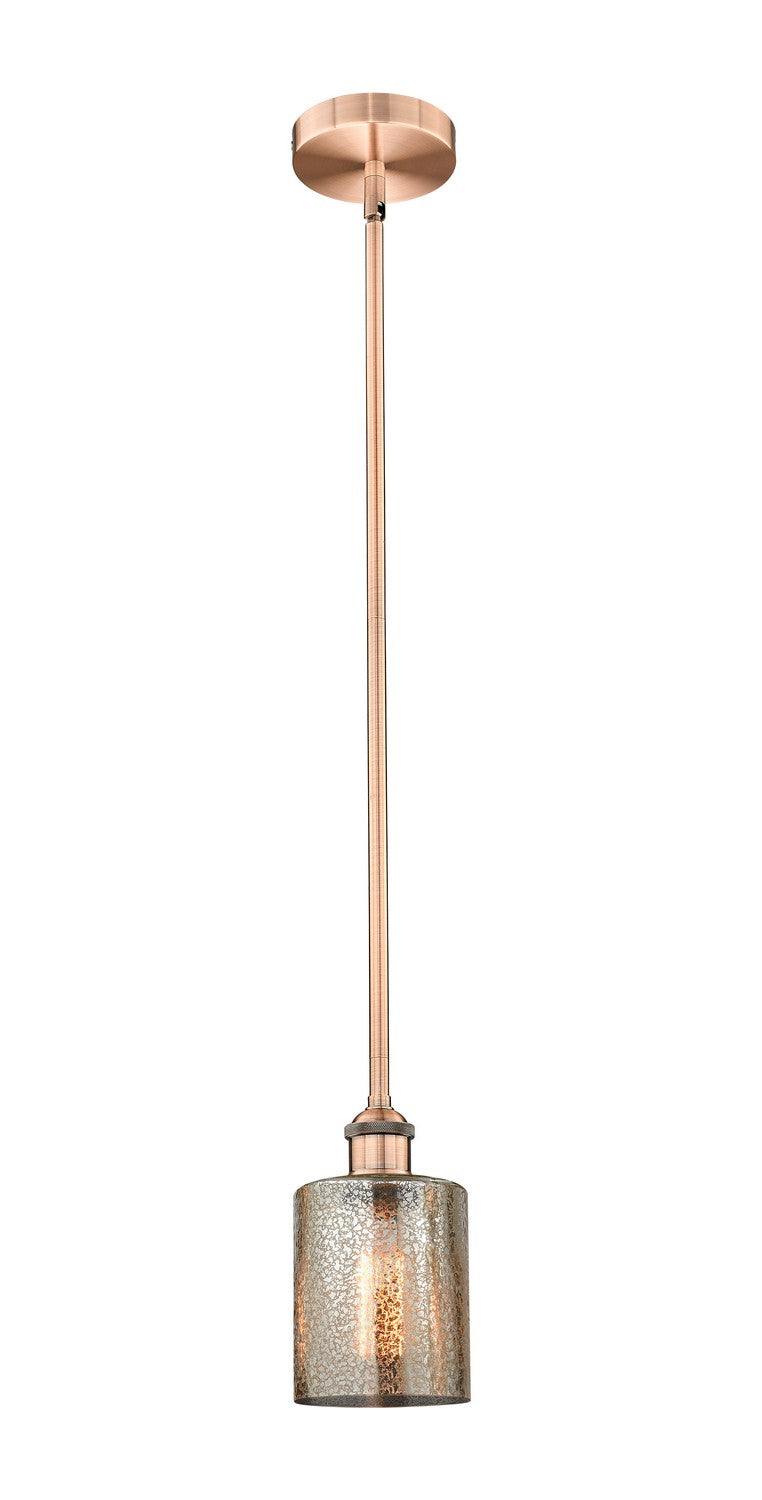 Innovations 616-1S-AC-G116 One Light Mini Pendant, Antique Copper