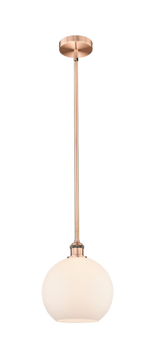 Innovations 616-1S-AC-G121-10 One Light Mini Pendant, Antique Copper